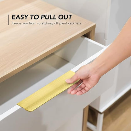 Ravinte Hardware 8 Pack Gold Cabinet Handles, 5.9 Inch (150mm) Finger Edge Pulls, 5 Inch Hole Center, Finger Pulls for Cabinets