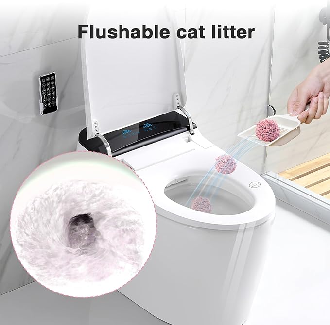 Cat Litter 12LB/2 Packs Dust-Free Clumping Tofu Cat Litter Quickly Absorb Odors Toilet Can Flush Into The Toilet Pure Natural tofu cat Litter (Peach)-Mewly Pet