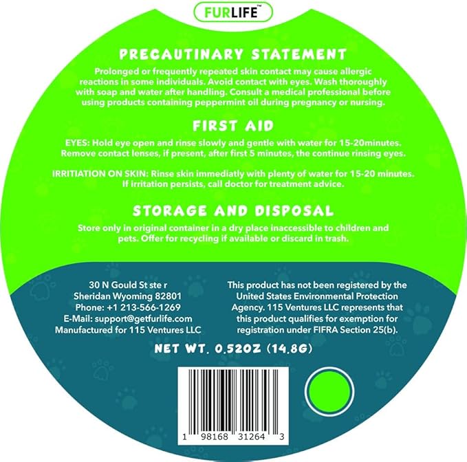 FurLife Green Dog Tag, Flea and Tick Prevention for Dogs - Waterproof Pendant for Collar, Safe for All Breeds-Mewly Pet