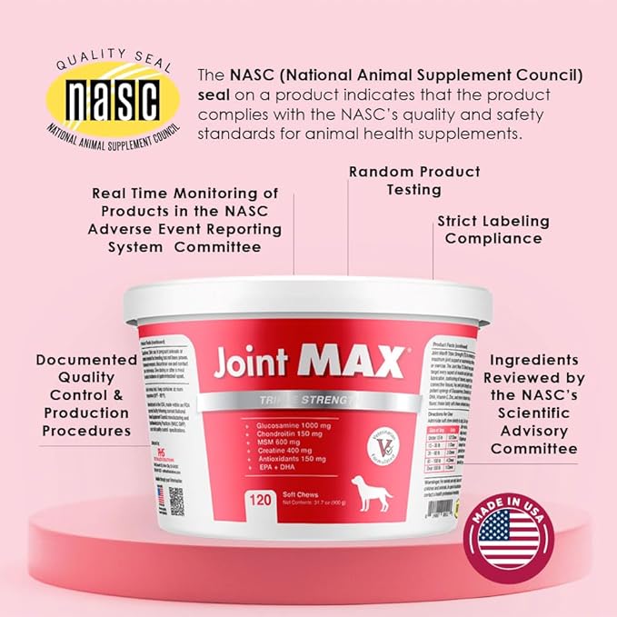 TS Joint Supplement Vet Formulated Pain & Inflammation Relief Treats Hip Dysplasia & Arthritis, Glucosamine, Chondroitin, Turmeric, MSM, HA, Creatine, Omega 3 EPA + DHA.120 Soft Chews-Mewly Pet