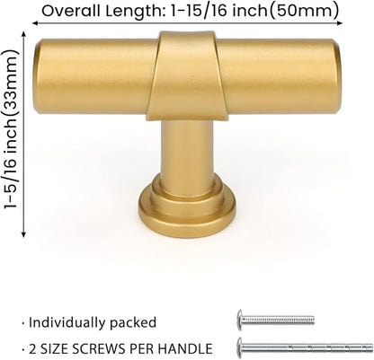 goldenwarm Gold Cabinet Knobs Matte Gold Dresser Knobs Kitchen Cabinet Handles for Dresser Drawers Modern Hardware for Bathroom Cupboard