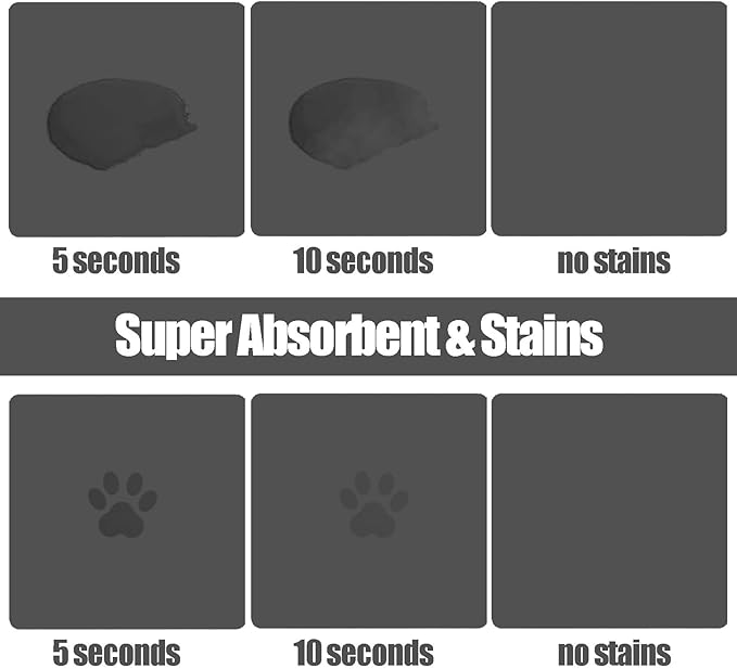 Large Pet Feeding Mat, Bohemia Absorbent Quick Dry Dog Mat for Food and Water Bowl, Non Skid Cat Bowl Mat, No Stains for Pet Water Dispenser Pet Supplies for Messy Drinkers-Mewly Pet