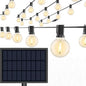 Solar String Lights Waterproof LED Indoor/Outdoor Hanging Umbrella Lights with 25 Bulbs - 27 Ft Patio Light for Deckyard Tents Market Cafe Gazebo Porch Party Decor (25 Light Bulb)