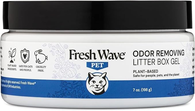 Fresh Wave Odor Removing Litter Box Gel, 7 oz. | Safer Pet Odor Eliminator for Home and Litter Box Area-Mewly Pet