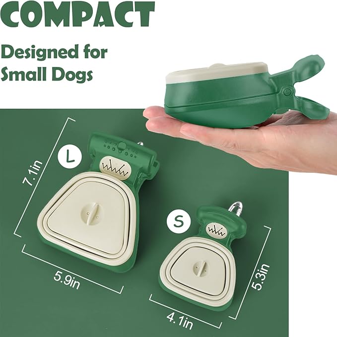 Portable Dog Pooper Scooper with Bag Attachment, Small Handheld Poop Scoop for Travel Walks Yard-Mewly Pet