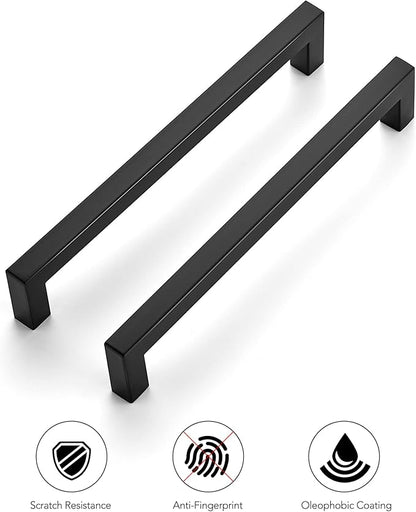 Ravinte 60 Pack 7-1/2 Inch Square Cabinet Handles - Matte Black Pulls for Kitchen Drawers and Cabinets - Hardware for Cupboards