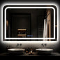 LED Bathroom Mirror, 48"x 30" LED Mirror with Lights for Bathroom, Lighted Vanity Mirrors for Wall, Anti-Fog, Dimmable, Tempered Glass, Memory Function, 3 Colors, Safe Use (White)