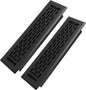 2x12 Inches 2 Pack Heavy Duty Walkable Floor Register - Easy Adjust Air Supply Lever Decorative Floor Vent Covers - Boston Design Vent Covers for Home - Matte Black