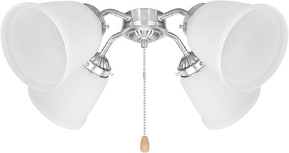 Aspen Creative 23045-4 Transitional Style Bell Shaped Frosted Replacement Glass Shade, 2-1/8" Fitter Size, 4-5/8" high x 4-5/8" diameter, 4 Pack