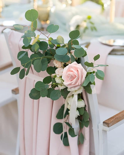 JOYLEX Artificial Flowers Realistic Roses, 100pcs Real Looking Fake Roses with Stem for DIY Wedding Bouquets Centerpieces Bridal Shower Party Home Romantic Decorations (Light Pink)