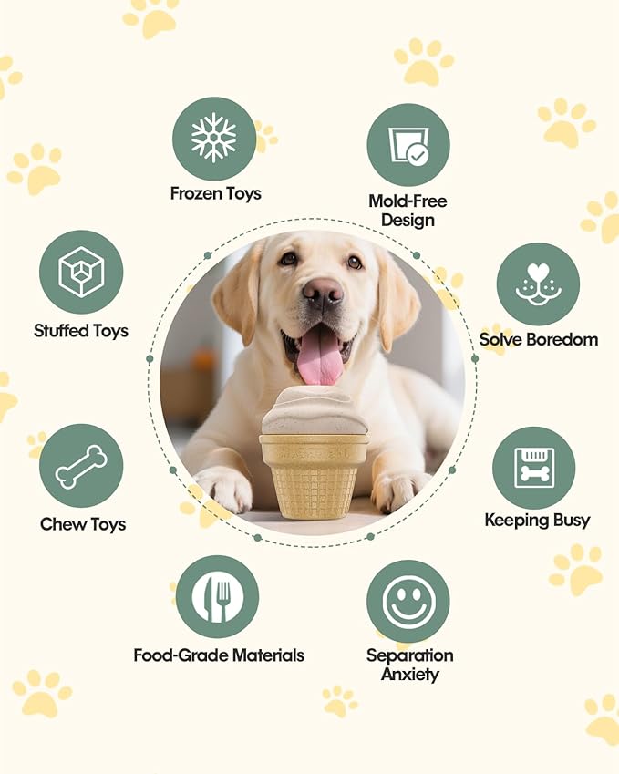 Dog Frozen Treat Toy, Long-Lasting Interactive Dog Toys to Keep Them Busy, Fillable & Freezable Birthday Gifts, Enrichment Toys for Puppy-Mewly Pet
