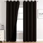 ChrisDowa 100% Blackout Curtains 80 inch Long for Bedroom with Black Liner, 2 Thick Layers Total Blackout Thermal Insulated Grommet Window Curtains 2 Panels Set (Brown, 52 x 80 Inch)