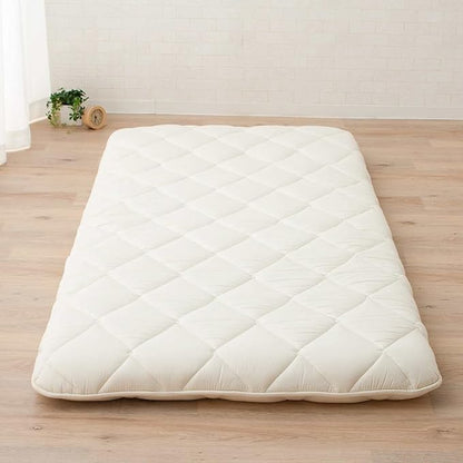 EMOOR Japanese Futon Mattress CLASSE King Made in Japan White, Foldable Floor Sleeping Bed Tatami Mat
