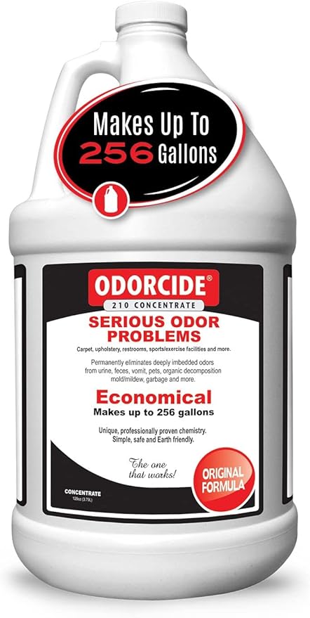 Odorcide Odor Eliminator Concentrate: Odor Eliminator for Strong Odor on Carpets, Hardwood & More - Smoke, Sweat & Pet Odor Eliminator for Home w/Non-Enzymatic Formula, 1 Gallon-Mewly Pet