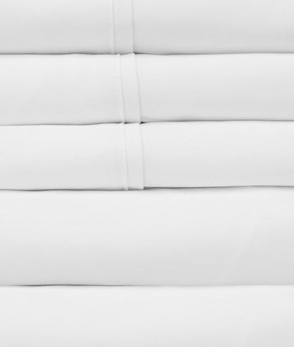Cal King Size Bed Sheets - 6 Piece 1500 Supreme Collection Fine Brushed Microfiber Deep Pocket California King Sheet Set Bedding - 2 Extra Pillow Cases, Great Value, California King, White