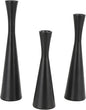 Vixdonos Matte Black Taper Candle Holders Metal Candlestick Holders Set of 3 Table Mantel Decorative Candle Stand for Dinning,Party，Wedding,Home Decor(Matte Black)