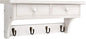 Emfogo Coat Hooks Wall Mounted, Rustic Wood Coat Rack Wall Mount Shelf with Hooks, Farmhouse Wall Coat Rack with Shelf & Coat Hook for Entryway, Mudroom, Bedroom, Kitchen, Bathroom (White)