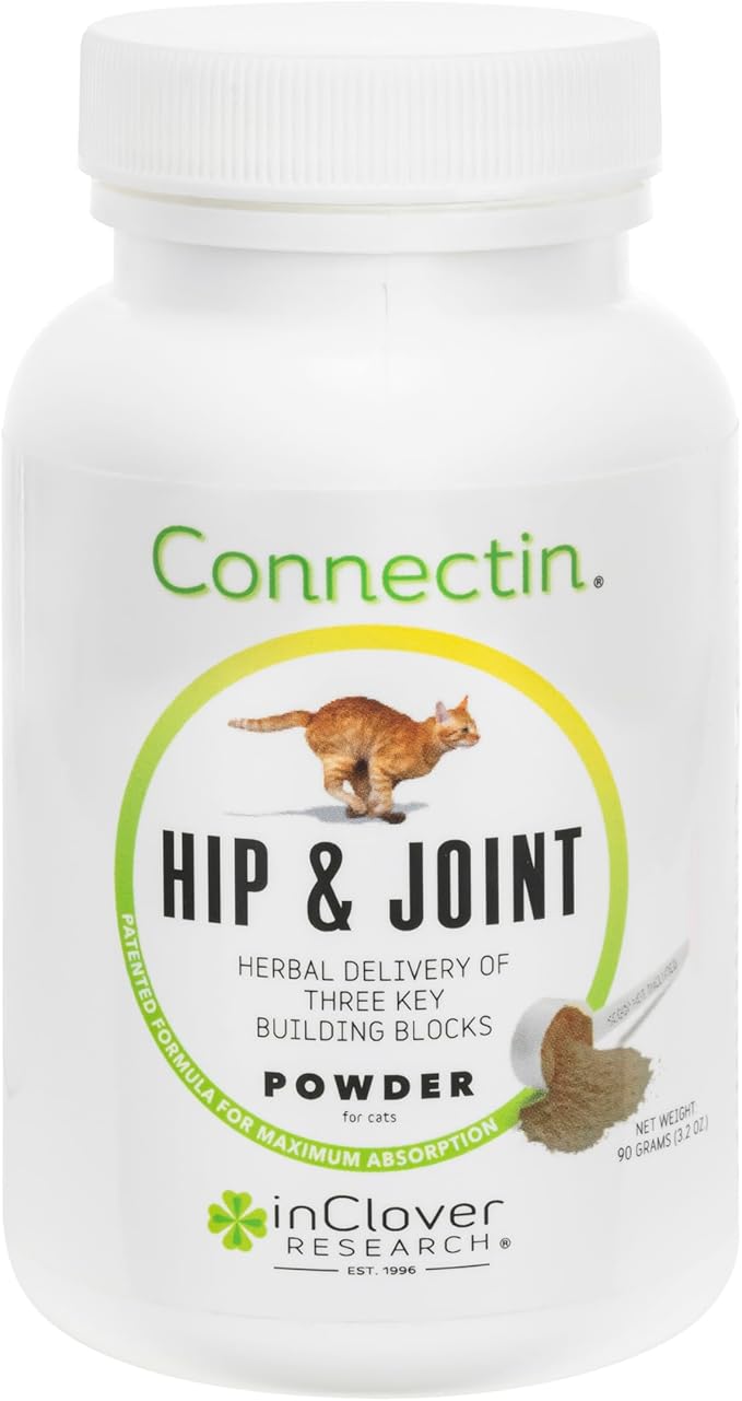InClover Connectin Natural Hip & Joint Supplement for Dogs with Glucosamine, Chondroitin & Hyaluronic Acid - Powder for Dog Mobility, Comfort & Active Lifestyle Support, 3.oz-Mewly Pet