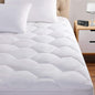 Twin XL Mattress Pad, 8-21" Deep Pocket Protector Ultra Soft Quilted Fitted Topper Cover Fit for Dorm Home Hotel -White
