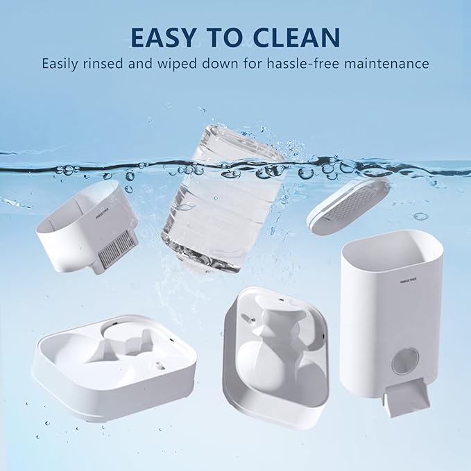 PAWGETHER® 2 Pack Gravity Cat Feeder and Water Dispenser 1 Gallon/3.5L Automatic Cat and Dog Feeder and Waterer with Pet Food Bowl for Puppy Kitten-Mewly Pet