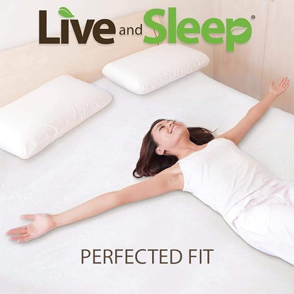 Live and Sleep Classic 8 Inch Medium Firm Memory Foam Mattress - Queen Bed in a Box with Firm Body Support, CertiPUR Certified - Queen Size
