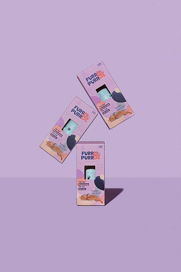 Furr&Purr Cat Brush, Made in the USA, Face Massager, Face Scratcher, Calming Care Comb for Cats, Indoor Cats (1-Pack)-Mewly Pet