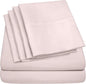 Cal King Size Bed Sheets - 6 Piece 1500 Supreme Collection Fine Brushed Microfiber Deep Pocket California King Sheet Set Bedding - 2 Extra Pillow Cases, Great Value, California King, Pale Pink