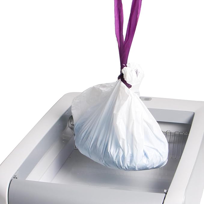 12 Count Litter Box Liners, Waste Bags Compatible with Pet-safe ScoopFree Self-Cleaning Litter Box Tray, Drawstring Litter Bags for Reusable Tray, Pre-Separated (38"L x 14.5"W x 7.8"H)-Mewly Pet