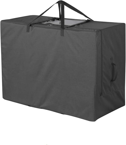 Cuddly Nest Folding Mattress Storage Bag - Heavy Duty Carry Case for Tri-Fold Guest Bed (Fits 4" NARROW TWIN & COT Mattress,Black)