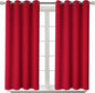 BGment Room Darkening Curtains 45 Inches Long - Grommet Thermal Insulated Drapes Window Treatment Curtains for Bedroom, 2 Panels, 52 x 45 Inch, Red
