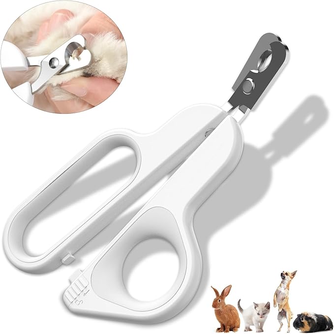 Professional Small Cat and Dog Nail Clippers Sharp Blades Stainless Steel Pet Nail Trimmers with Safety Lock to Avoid Injury for Cats Rabbits Dogs Small Animals-Mewly Pet
