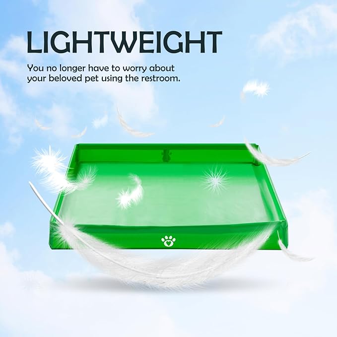 MEEXPAWS Dog Pee Pad Holder Foldable, Puppy Pad Holder Liner Base High Side, Dog Litter Box Indoor 33’’x22’’, Training Leak-Proof, Potty Easy Clean-Mewly Pet