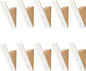 Homeforia Beech Wood Coat Hooks, High End Beech Wood & White Metal Wall Mounted Clothing Hooks, Mid-Century Modern Coat Hooks, Heavy Duty Wooden Hooks for Hanging Coats, Hats, Towels & More, Set of 10