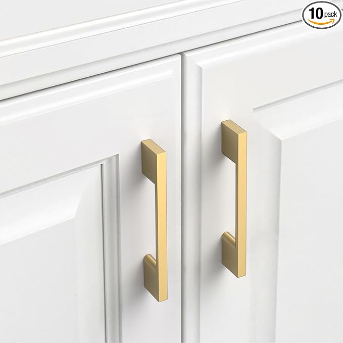 10 Pack Champagne Bronze Cabinet Pulls 3 Inch Cabinet Handles Kitchen Hardware Handles for Cabinets Champagne Dresser Pulls