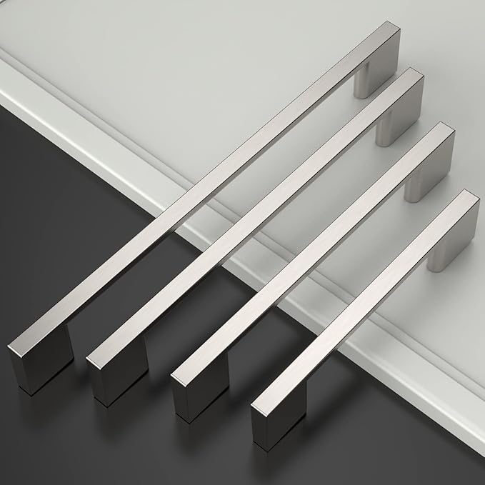 Asidrama 6 Pack 12.6 Inch(320mm) Brushed Satin Nickel Kitchen Cabinet Handles, Cabinet Pulls Kitchen Cabinet Hardware for Cupboard Drawer Pulls