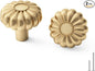 goldenwarm 2 Pack Gold Dresser Knobs for Drawer Knob for Cabinet Pulls Luxury Hardware Handle Brushed Brass Vintage Pull