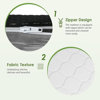 PayLessHere | 8 Inch Full Mattress | Medium Firm Hybrid Mattress | White | with High-Density Foam and Breathable Cover | Pocket Spring Design, Pressure Relief | Bed in a Box, CertiPUR-US Certified