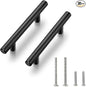 Ravinte 55 Pack | 5 Inch Cabinet Pulls Matte Black Stainless Steel Kitchen Drawer Pulls Cabinet Handles 5InchLength, 3Inch Hole Center