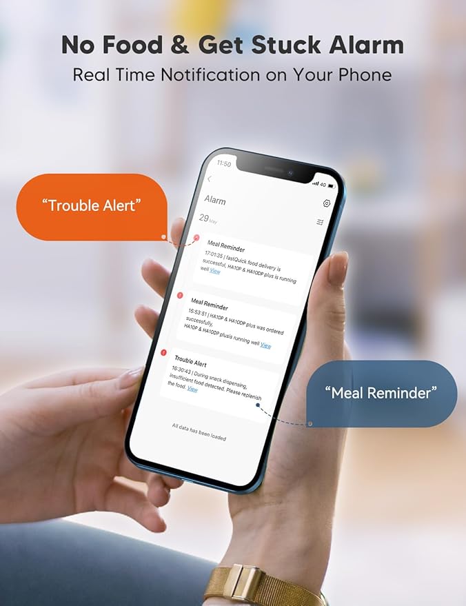 WOPET Automatic Cat Feeder, 5G WiFi Pet Feeder for Two Cats or Dogs with Remote Control, 6L Cat Food Dispenser with Low Food Sensor, 1-10 Meals Per Day, Up to 10s Meal Call for Pets-Mewly Pet
