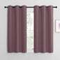 NICETOWN Dry Rose Room Darkening Curtains for Kitchen, Set of 2, 42 inches Wide by 50 inches Long, Window Treatment Thermal Insulated Solid Grommet Room Darkening Curtains/Drapes for Bedroom