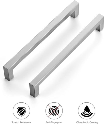 Ravinte 3 Pack Stainless Steel Kitchen Cabinet Handles Brushed Nickel Cabinet Pulls Kitchen Drawer Handles Sleek Dresser Drawer Pulls with 7-1/2 inch Hole Center Satin Nickel Cabinet Hardware
