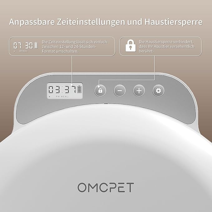 Automatic Cat Feeder Wet Food, Whisker-Friendly Automatic Cat Food Dispenser True 4-Meal Design with Locking Lid, Smart Timer Feeder for Wet Cat/Dog ，2-Ice Packs, Easy to Clean (White-1)-Mewly Pet