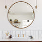 WallBeyond Round Wood Mirror, 36" Round Modern Decoration Large Circle Wall Mirror for Bathroom Living Room Bedroom Entryway, Honey