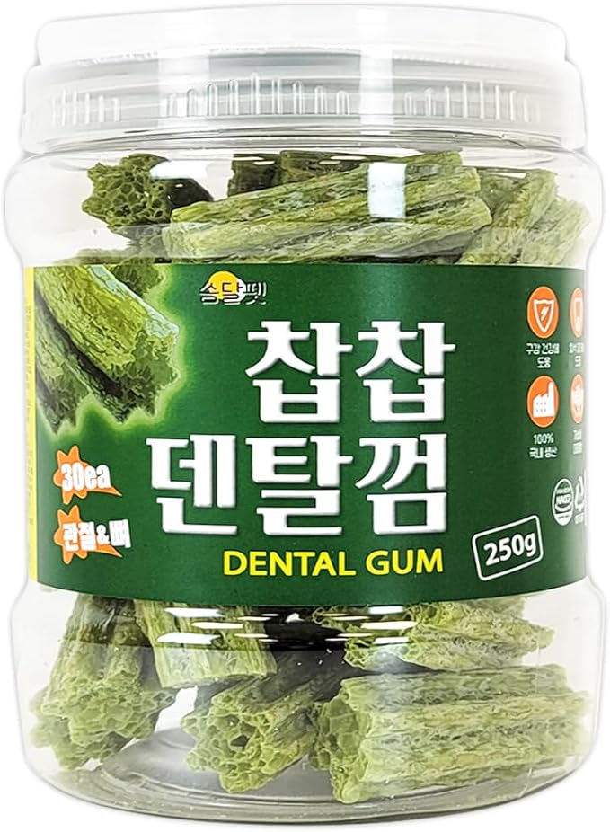 SSOMDALPET Chap Chap Dental Gum for Dogs, 30 Chews | Soft & Chewy, Dental Care Treat, Large Pack, Joint & Bone, Eye & Skin, Gut & Probiotics Options (30 Count, Joint & Bone (Green/Apple))-Mewly Pet