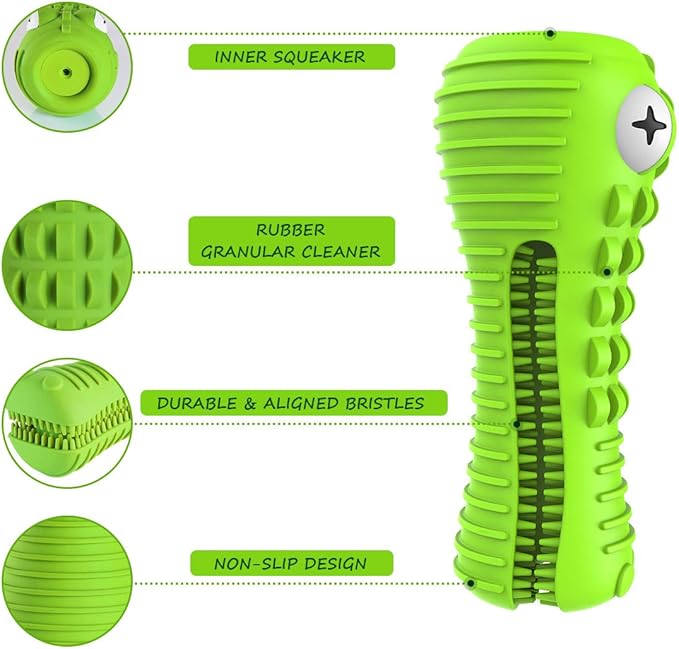 Dog Toys for Aggressive Chewers Large Medium Breed, Indestructible Dog Toothbrush Chew Toys, Squeaky Interactive Tough Extremely Durable, Dogs Toys to Keep Them Busy-Mewly Pet
