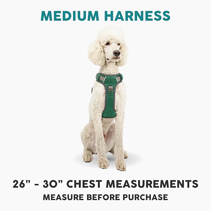 Embark Adventure Dog Harness, Reflective Trim No Pull Dog Harness Medium Sized Dogs - Military Grade Nylon, Front Clip with Gel Lined Handle.-Mewly Pet