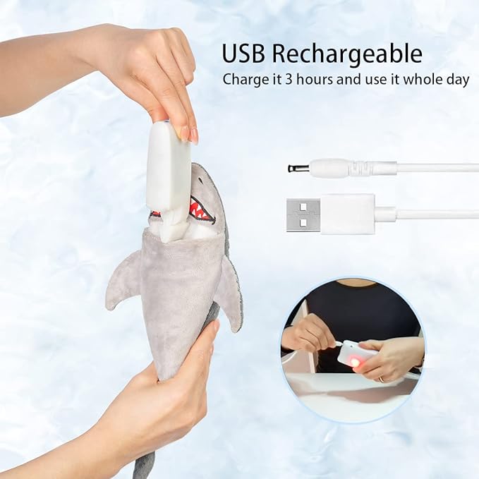 Interactive Dog Toys,Flopping Fish Dog Toys for Large/Medium/Small Dogs,Squeaky Plush Dog/Puppy Toys,Touch Activated-Mewly Pet