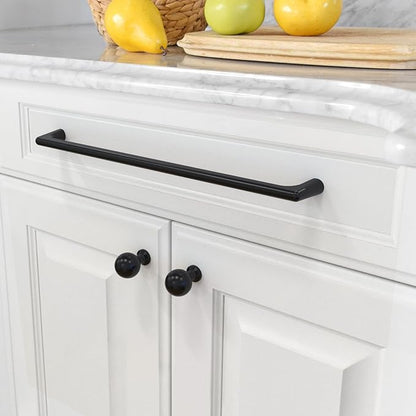 Amerdeco 10 Pack Matte Black Cabinet Pulls 12.5 Inch(320MM) Hole Centers Kitchen Cabinet Handles Hardware Kitchen Handles for Cabinets Cupboard Handles Drawer Pulls ZH0041