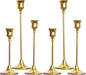 6PCS Brass Candlestick Holders Gold Candle Holders Taper Candle Holders Decorative for Thanksgiving Day Christmas Dinning Wedding Party Anniversary Home Decor.