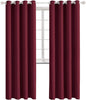BGment Blackout Curtains for Bedroom - Grommet Thermal Insulated Room Darkening Curtains for Living Room, Set of 2 Panels, Each 46 x 84 Inch, Burgundy Red